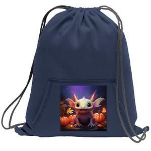 Axolotl Pumpkin – Halloween Thanksgiving Fall Harvest Sweatshirt Cinch Pack Bag