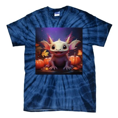 Axolotl Pumpkin – Halloween Thanksgiving Fall Harvest Tie-Dye T-Shirt