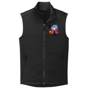 Axolotl Pumpkin – Halloween Thanksgiving Fall Harvest Collective Smooth Fleece Vest