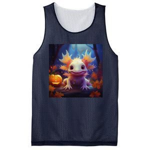 Axolotl Pumpkin – Halloween Thanksgiving Fall Harvest Mesh Reversible Basketball Jersey Tank