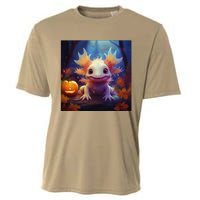 Axolotl Pumpkin – Halloween Thanksgiving Fall Harvest Cooling Performance Crew T-Shirt