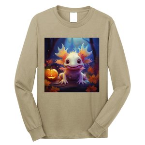 Axolotl Pumpkin – Halloween Thanksgiving Fall Harvest Long Sleeve Shirt