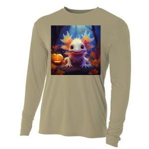 Axolotl Pumpkin – Halloween Thanksgiving Fall Harvest Cooling Performance Long Sleeve Crew