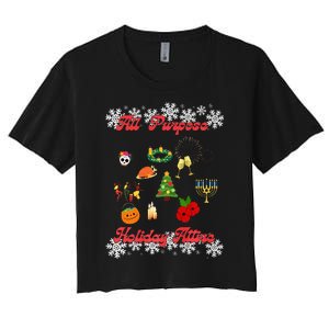 All Purpose Holiday Attire Women's Crop Top Tee