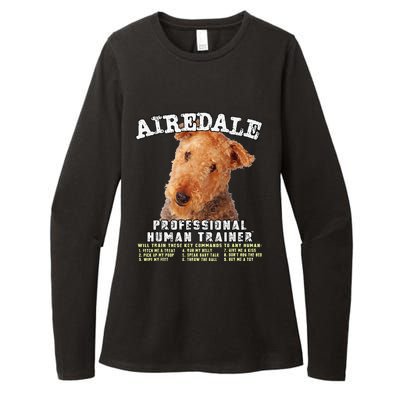 Airedale Professional Human Trainer Cute Dog Womens CVC Long Sleeve Shirt