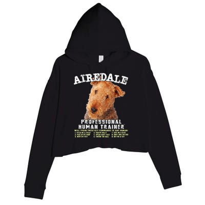 Airedale Professional Human Trainer Cute Dog Crop Fleece Hoodie