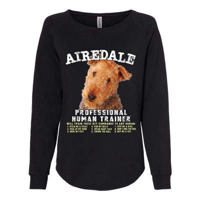 Airedale Professional Human Trainer Cute Dog Womens California Wash Sweatshirt