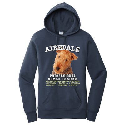 Airedale Professional Human Trainer Cute Dog Women's Pullover Hoodie