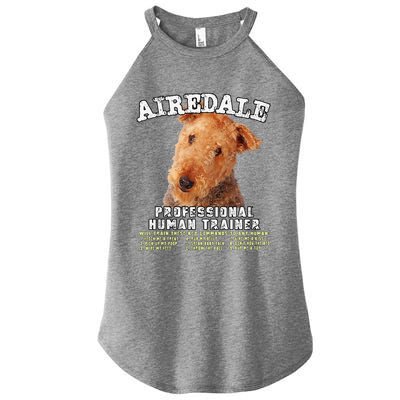 Airedale Professional Human Trainer Cute Dog Women's Perfect Tri Rocker Tank