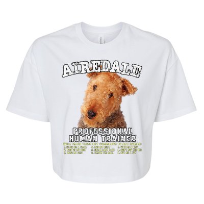 Airedale Professional Human Trainer Cute Dog Bella+Canvas Jersey Crop Tee