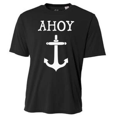 Ahoy Pirate Humor Anchor Ship Ocean Beach Sea Cooling Performance Crew T-Shirt