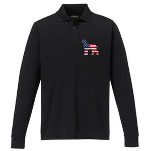 American Patriotic Irish Water Spaniel Acz134a Meaningful Gift Performance Long Sleeve Polo