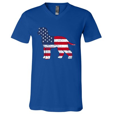 American Patriotic Irish Water Spaniel Acz134a Meaningful Gift V-Neck T-Shirt