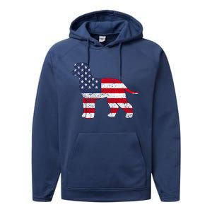 American Patriotic Irish Water Spaniel Acz134a Meaningful Gift Performance Fleece Hoodie