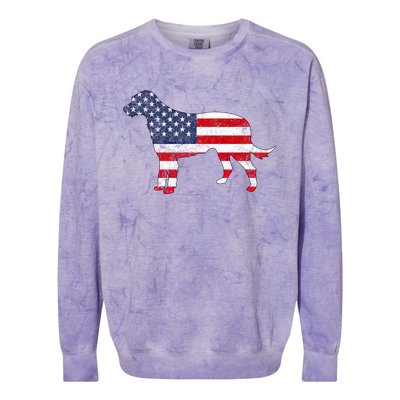 American Patriotic Irish Wolfhound Acz167a Gift Colorblast Crewneck Sweatshirt