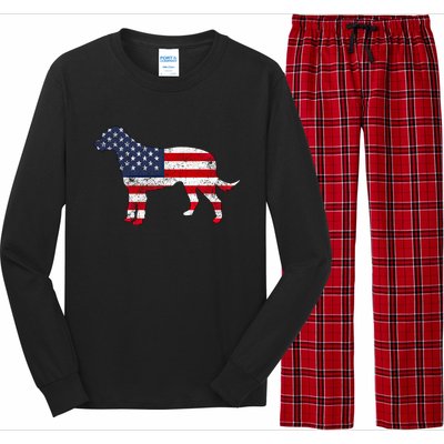 American Patriotic Irish Wolfhound Acz167a Gift Long Sleeve Pajama Set