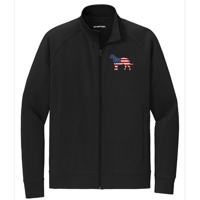 American Patriotic Irish Wolfhound Acz167a Gift Stretch Full-Zip Cadet Jacket