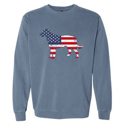 American Patriotic Irish Wolfhound Acz167a Gift Garment-Dyed Sweatshirt