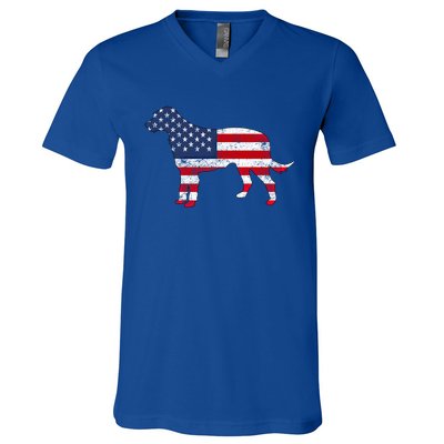 American Patriotic Irish Wolfhound Acz167a Gift V-Neck T-Shirt