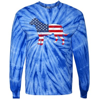 American Patriotic Irish Wolfhound Acz167a Gift Tie-Dye Long Sleeve Shirt