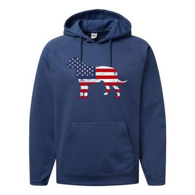 American Patriotic Irish Wolfhound Acz167a Gift Performance Fleece Hoodie