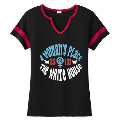 A Place Is In The White House Ladies Halftime Notch Neck Tee