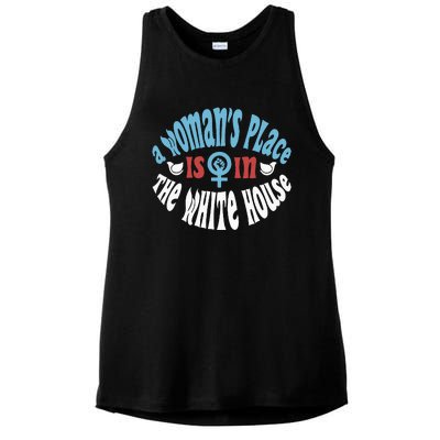 A Place Is In The White House Ladies PosiCharge Tri-Blend Wicking Tank