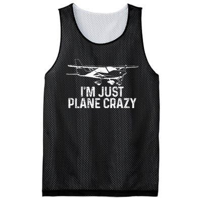 Airplane Pilot IM Just Plane Crazy Funny Aviation Pilot Mesh Reversible Basketball Jersey Tank