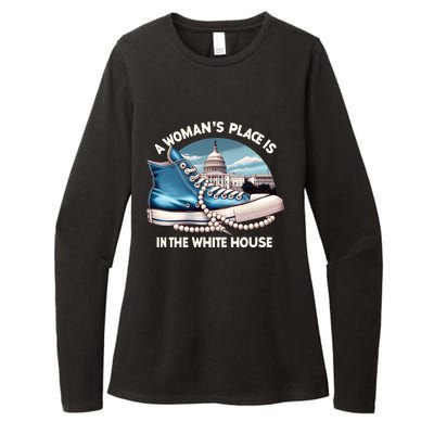 A Place Is In The White House Kamala Harris President Gift Womens CVC Long Sleeve Shirt