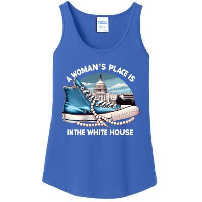 A Place Is In The White House Kamala Harris President Gift Ladies Essential Tank