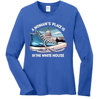 A Place Is In The White House Kamala Harris President Gift Ladies Long Sleeve Shirt