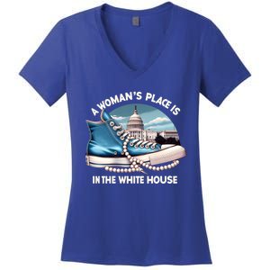 A Place Is In The White House Kamala Harris President Gift Women's V-Neck T-Shirt