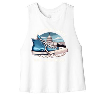 A Place Is In The White House Kamala Harris President Gift Women's Racerback Cropped Tank