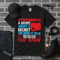A Photograph Is A Secret About A Secret The More It Tells You The Less You Know Tall T-Shirt