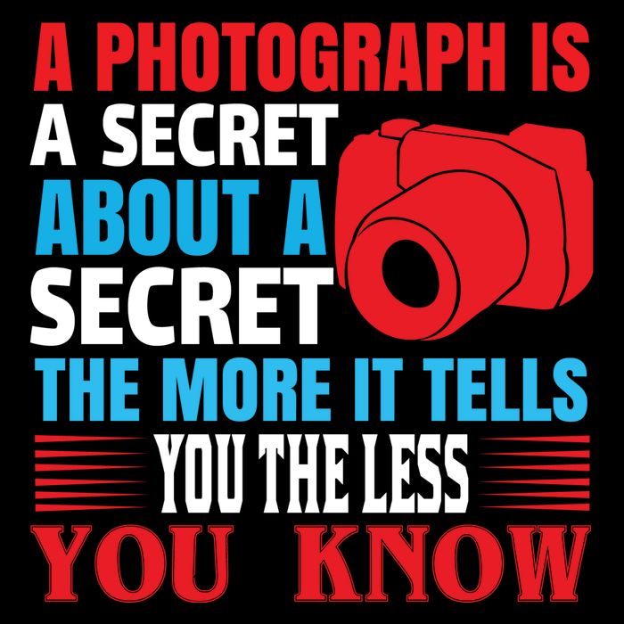 A Photograph Is A Secret About A Secret The More It Tells You The Less You Know Drawstring Bag