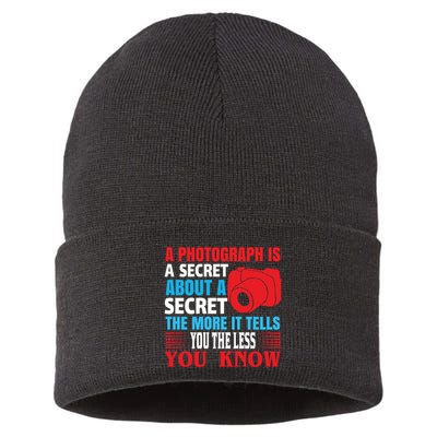 A Photograph Is A Secret About A Secret The More It Tells You The Less You Know Sustainable Knit Beanie