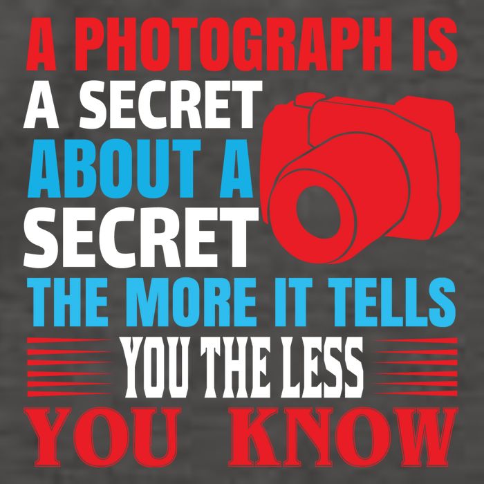 A Photograph Is A Secret About A Secret The More It Tells You The Less You Know Vector Backpack
