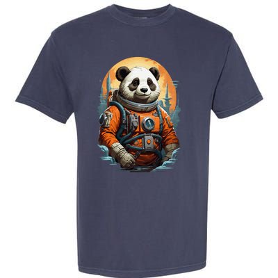 Astronaut Panda In Space Cute Garment-Dyed Heavyweight T-Shirt