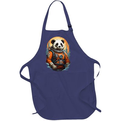 Astronaut Panda In Space Cute Full-Length Apron With Pockets