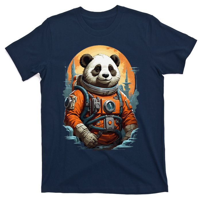 Astronaut Panda In Space Cute T-Shirt