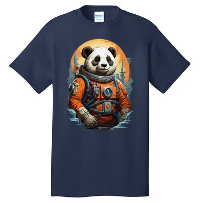 Astronaut Panda In Space Cute Tall T-Shirt