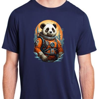 Astronaut Panda In Space Cute Adult ChromaSoft Performance T-Shirt