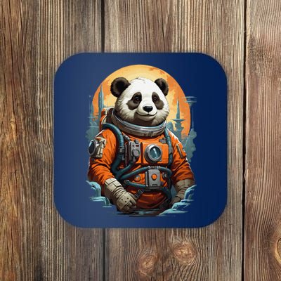 Astronaut Panda In Space Cute Coaster