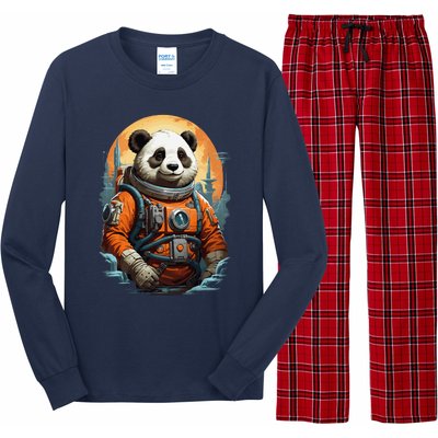 Astronaut Panda In Space Cute Long Sleeve Pajama Set