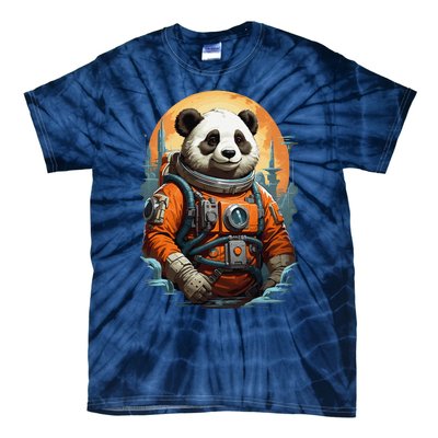 Astronaut Panda In Space Cute Tie-Dye T-Shirt