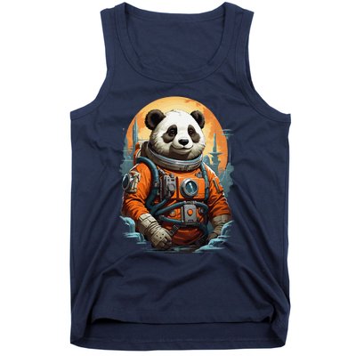 Astronaut Panda In Space Cute Tank Top