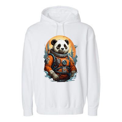 Astronaut Panda In Space Cute Garment-Dyed Fleece Hoodie