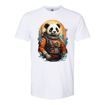 Astronaut Panda In Space Cute Softstyle CVC T-Shirt