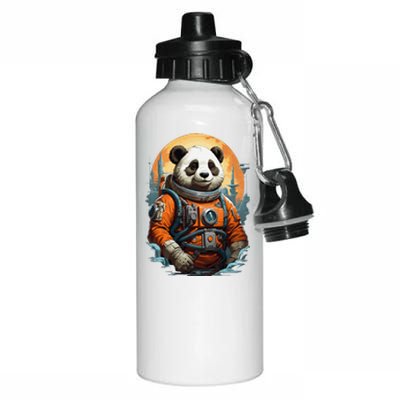 Astronaut Panda In Space Cute Aluminum Water Bottle