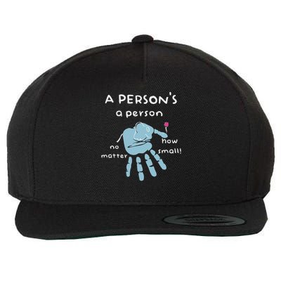 A Person Is A Person No Matter How Small Funny Elephant Wool Snapback Cap
